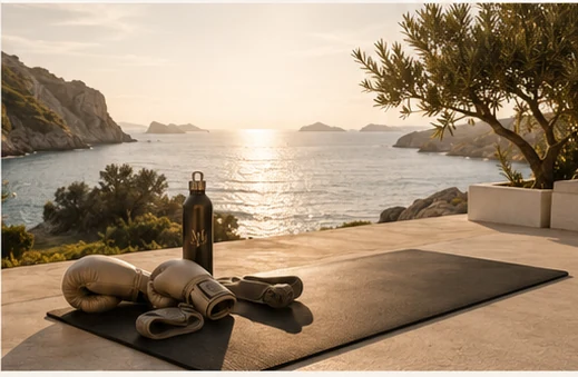 Material de boxeo con vistas al mar — Ibiza